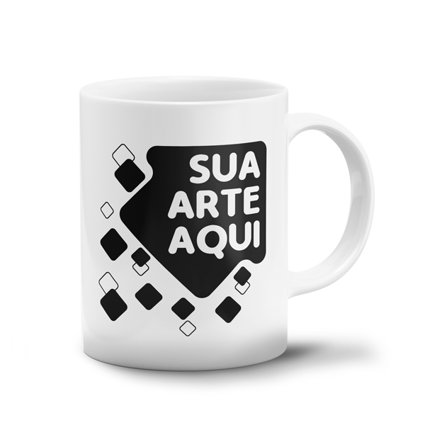 Caneca Branca Personalizada Foto Imagem Logo Arte