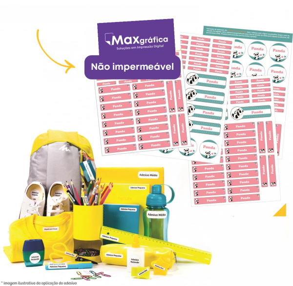 Kit de etiquetas em Papel Adesivo